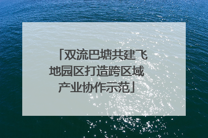双流巴塘共建飞地园区打造跨区域产业协作示范