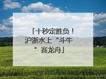 十秒定胜负！沪浙水上“斗牛”赛龙舟