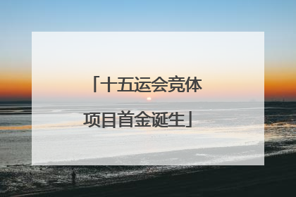 十五运会竞体项目首金诞生