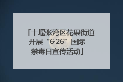 十堰张湾区花果街道开展“6·26”国际禁毒日宣传活动