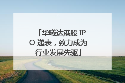 华曦达港股 IPO 递表，致力成为行业发展先驱