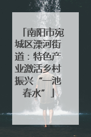 南阳市宛城区溧河街道：特色产业激活乡村振兴“一池春水”