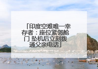 印度空难唯一幸存者：座位紧邻舱门 坠机后立刻拨通父亲电话