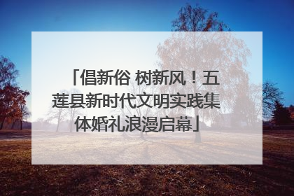 倡新俗 树新风！五莲县新时代文明实践集体婚礼浪漫启幕