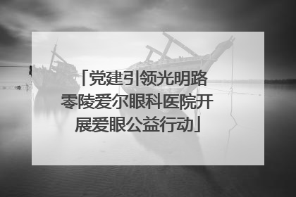 党建引领光明路 零陵爱尔眼科医院开展爱眼公益行动