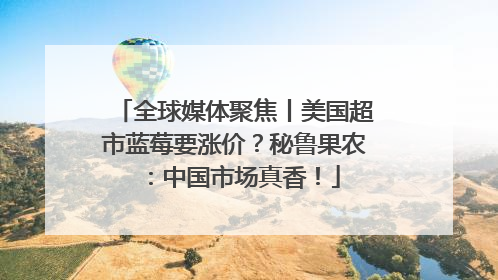 全球媒体聚焦丨美国超市蓝莓要涨价？秘鲁果农：中国市场真香！
