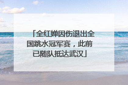 全红婵因伤退出全国跳水冠军赛，此前已随队抵达武汉