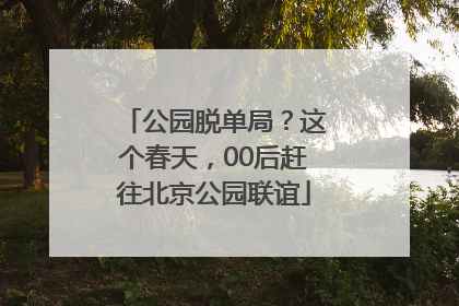 公园脱单局？这个春天，00后赶往北京公园联谊