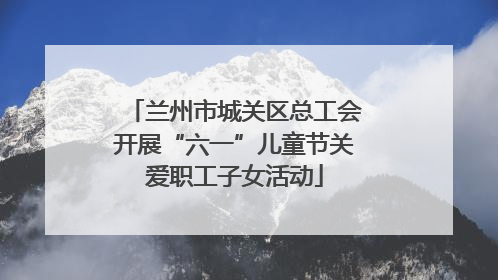 兰州市城关区总工会开展“六一”儿童节关爱职工子女活动