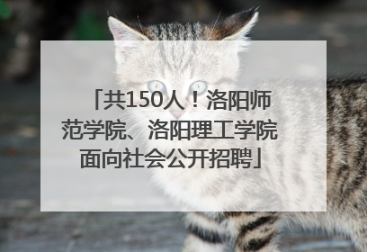 共150人！洛阳师范学院、洛阳理工学院面向社会公开招聘