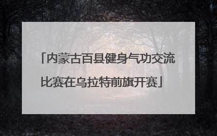 内蒙古百县健身气功交流比赛在乌拉特前旗开赛