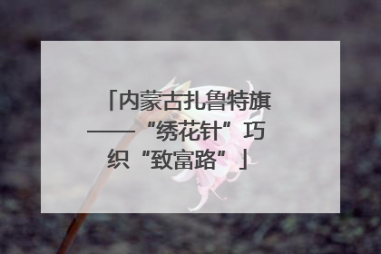 内蒙古扎鲁特旗——“绣花针”巧织“致富路”