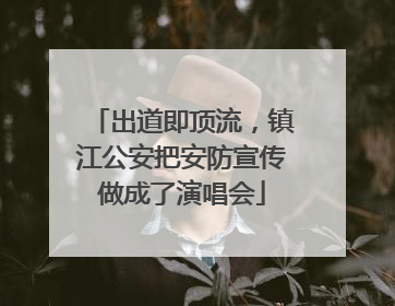 出道即顶流，镇江公安把安防宣传做成了演唱会