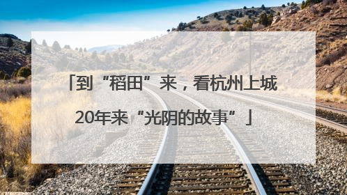 到“稻田”来，看杭州上城20年来“光阴的故事”