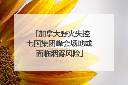加拿大野火失控 七国集团峰会场地或面临烟雾风险