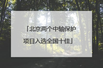 北京两个中轴保护项目入选全国十佳