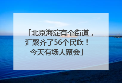 北京海淀有个街道，汇聚齐了56个民族！今天有场大聚会