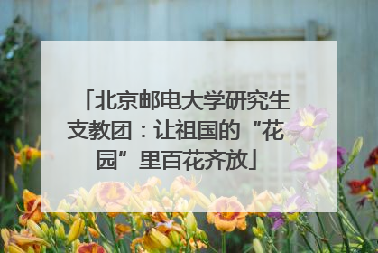 北京邮电大学研究生支教团：让祖国的“花园”里百花齐放