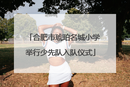 合肥市琥珀名城小学举行少先队入队仪式