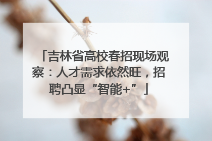 吉林省高校春招现场观察：人才需求依然旺，招聘凸显“智能+”