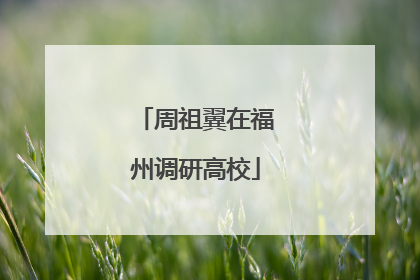 周祖翼在福州调研高校