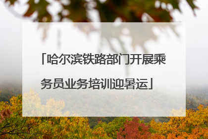哈尔滨铁路部门开展乘务员业务培训迎暑运