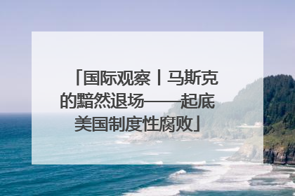 国际观察丨马斯克的黯然退场——起底美国制度性腐败