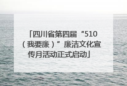 四川省第四届“510（我要廉）”廉洁文化宣传月活动正式启动