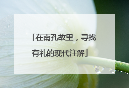 在南孔故里，寻找有礼的现代注解