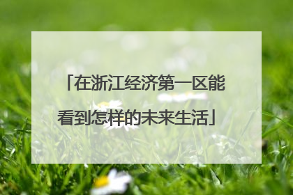 在浙江经济第一区能看到怎样的未来生活