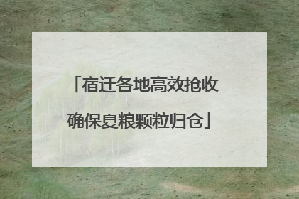 宿迁各地高效抢收 确保夏粮颗粒归仓