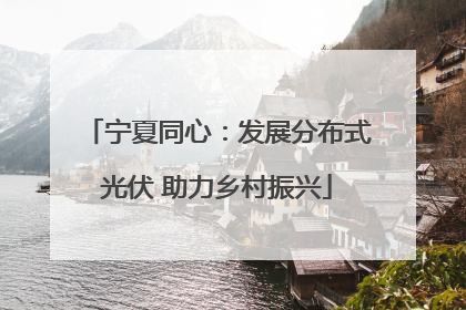 宁夏同心：发展分布式光伏 助力乡村振兴