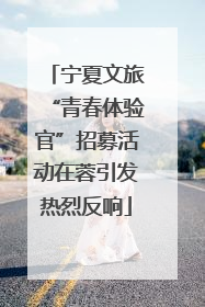 宁夏文旅“青春体验官”招募活动在蓉引发热烈反响