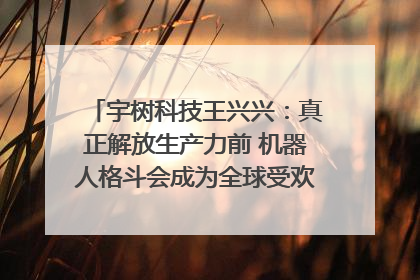 宇树科技王兴兴：真正解放生产力前 机器人格斗会成为全球受欢迎的赛事｜科技观察