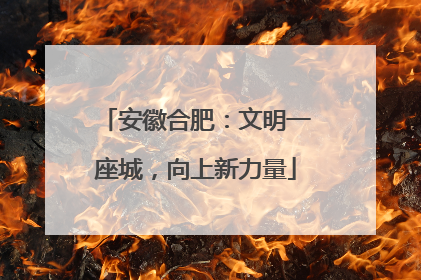 安徽合肥：文明一座城，向上新力量