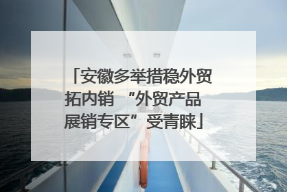 安徽多举措稳外贸拓内销 “外贸产品展销专区”受青睐