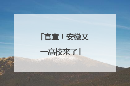 官宣！安徽又一高校来了