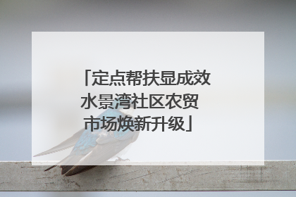 定点帮扶显成效 水景湾社区农贸市场焕新升级