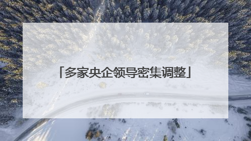 多家央企领导密集调整