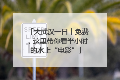 大武汉一日︱免费，这里带你看半小时的水上“电影”