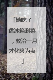 她吃了一盘冰箱剩菜，救治一月才化险为夷