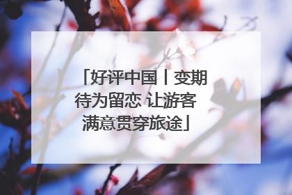 好评中国丨变期待为留恋 让游客满意贯穿旅途