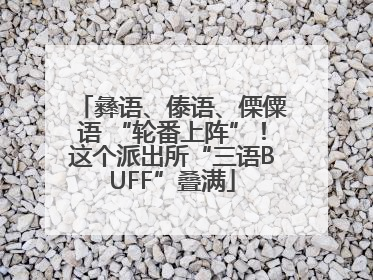 彝语、傣语、傈僳语 “轮番上阵”！这个派出所“三语BUFF”叠满