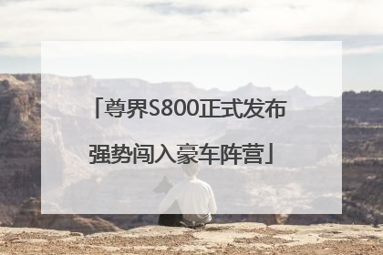 尊界S800正式发布 强势闯入豪车阵营