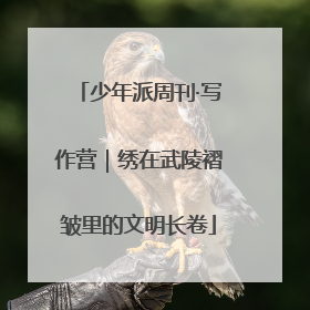 少年派周刊·写作营｜绣在武陵褶皱里的文明长卷