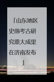 山东地区史前考古研究重大成果在济南发布