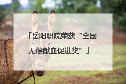 岳阳职院荣获“全国无偿献血促进奖”