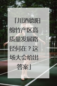 川酒德阳绵竹产区高质量发展路径何在？这场大会给出答案