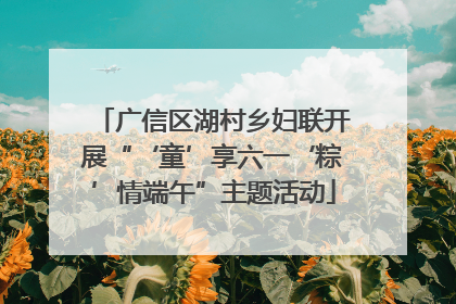 广信区湖村乡妇联开展“‘童’享六一‘粽’情端午”主题活动