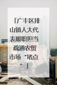 广丰区排山镇人大代表履职担当 疏通农贸市场“堵点”